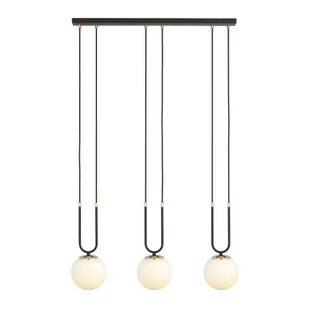 Emibig GLAM 3 BLACK/OPAL 1112/3 lampa wisząca szklane klosze GLAMOUR 1112/3 - Lampy sufitowe - miniaturka - grafika 1