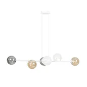 Lampy sufitowe - EULUNA Lampa wisząca Glassy 6-pkt. szkło grafit/bursztyn - miniaturka - grafika 1