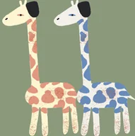 Obrazy i zdjęcia na płótnie - Żyrafki, żyrafy - miniaturka - grafika 1
