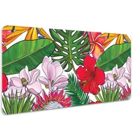 Podkładki na biurko - Ochronna mata na biurko Kolorowe kwiaty 100x50 cm, Dywanomat - miniaturka - grafika 1