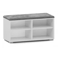 Szafki na buty - Lumarko Szafka Na Buty Siedzisko Schowek Opal 4p Biel Mat - miniaturka - grafika 1