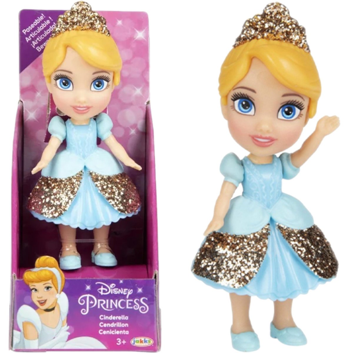 DISNEY PRINCESS KSIĘŻNICZKA JAKKS PACIFIC FIGURKA CINDERELLA KOPCIUSZEK