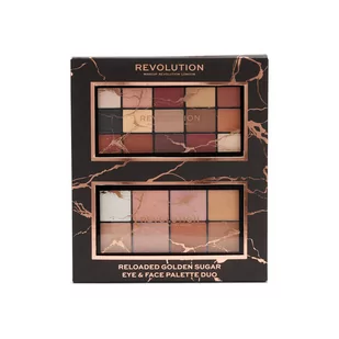 Make Up Revolution Make Up Revolution Reloaded Golden Sugar Eye& Face Palette Duo - Zestawy kosmetyków damskich - miniaturka - grafika 1
