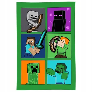 Koc polarowy Minecraft: 100cm x 150cm (0032152) - Koce i narzuty dla dzieci - miniaturka - grafika 1