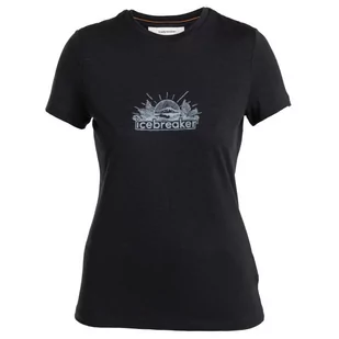 Damska koszulka Icebreaker Women Merino 150 Tech Lite III SS Tee IB Grown Naturally Rozmiar: M / Kolor: czarny - Koszulki sportowe damskie - miniaturka - grafika 1