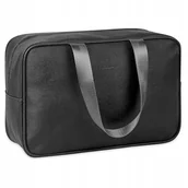 Kosmetyczki, organizery i kuferki - Pełnowymiarowa Duża Kosmetyczka Podróżna, Organizer Dla Kobiet Czarna - miniaturka - grafika 1