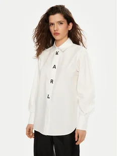 KARL LAGERFELD Koszula A1W11026 Biały Regular Fit - Koszule damskie - miniaturka - grafika 1