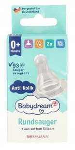 BABYDREAM smoczek silikonowy antykolkowy okrągły rozmiar M, 0m+ 2 szt - Smoczki uspokajające BABYDREAM smoczek silikonowy antykolkowy okrągły rozmiar M, 0m+ 2 szt - Smoczki uspokajające - miniaturka - grafika 1