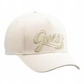 Czapki i chusty sportowe męskie - Guess czapka z daszkiem claudie cap kremowa - miniaturka - grafika 1