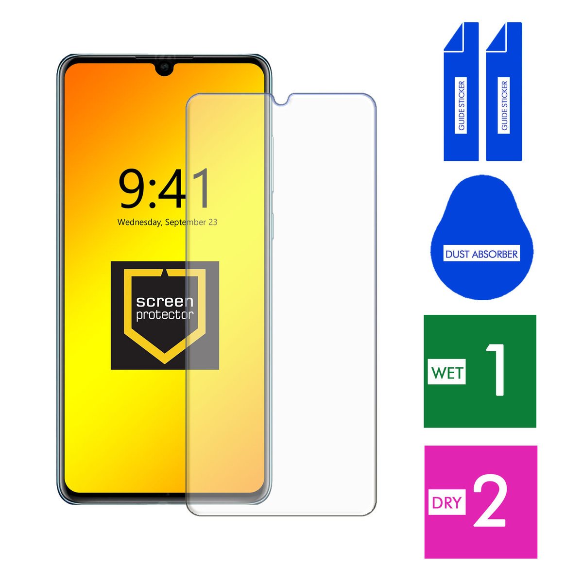 SZKŁO HARTOWANE DO HUAWEI P30 SZYBKA 9H OCHRONNE PANCERNE