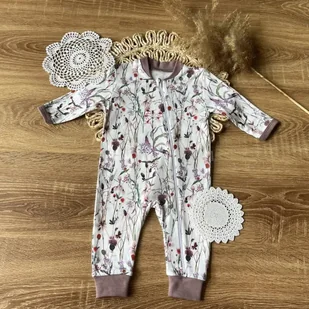 Mamatti Pajac dziecięcy bez stópek Kwiaty polne 86 - Pajacyki dla niemowląt - miniaturka - grafika 1
