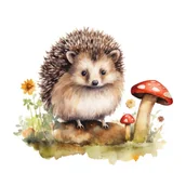 Pasmanteria - Naprasowanka Jeż śmieszny zabawny art 8 - miniaturka - grafika 1