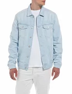 Kurtki męskie - Replay Męska kurtka dżinsowa, Superlight Blue 011, XS - miniaturka - grafika 1