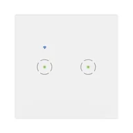 Inne akcesoria elektryczne - Włącznik podwójny WiFi Tuya Biały ORNO - miniaturka - grafika 1