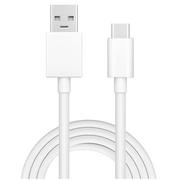 Kable - Kabel przewód Oppo DL129 USB do USB-C Type C 1m Biały - miniaturka - grafika 1