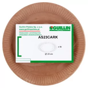 Guillin Polska Talerze Papierowe Typu Kraft 50Szt Średnica 23Cm - Naczynia i sztućce jednorazowe - miniaturka - grafika 1