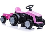 Pojazdy elektryczne dla dzieci - LEAN CARS Traktor z Przyczepą na Akumulator TR1908T Różowy 4184 - miniaturka - grafika 1