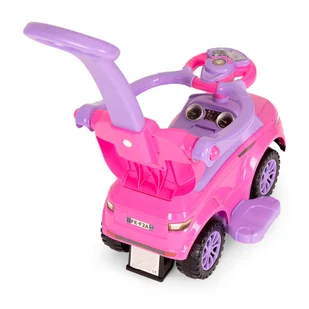 Jeździk chodzik pchacz 3w1 autko super car różowy - Chodziki - miniaturka - grafika 3