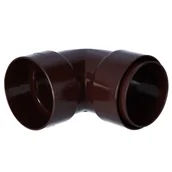 Rynny i akcesoria - Kolano 90x90/88 dwukielichowe, Kanion PVC brąz - miniaturka - grafika 1