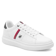 Półbuty męskie - Sneakersy Beverly Hills Polo Club M-23MC1008 White - miniaturka - grafika 1