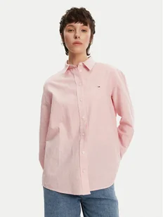 Tommy Jeans Koszula DW0DW20292 Różowy Relaxed Fit - Koszule damskie - miniaturka - grafika 1