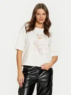 Koszulki i topy damskie - Guess T-Shirt V5RI09 I3Z14 Beżowy Regular Fit - miniaturka - grafika 1