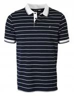 Koszulki męskie - POLO koszulka męska bawełna GRANAT w paski VELVET - miniaturka - grafika 1