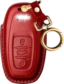 Etui na klucze - ETUI NA KLUCZYKI KEYLESS SKÓRA AUDI A4 A5 Q5 TT S4 - miniaturka - grafika 1