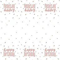 Dekoracje i nakrycia stołu na imprezę - Unique Obrus urodzinowy różowe złoto Happy Birthday - 137 x 213 cm - 1 szt. U84894 - miniaturka - grafika 1