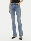 Spodnie damskie - Vero Moda Jeansy Flash 10302479 Niebieski Flared Fit - miniaturka - grafika 1