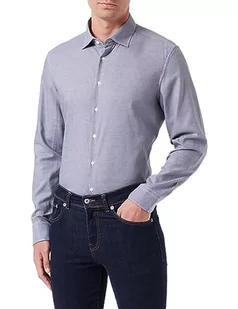 Seidensticker Męska koszula slim fit z długim rękawem, granatowy, 40 - Koszule męskie - miniaturka - grafika 1