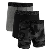 Majtki męskie - Bokserki męskie Under Armour Perf Tech Print 6in 3Pack Black - miniaturka - grafika 1