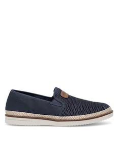 Rieker Espadryle B2366-14 Niebieski - Espadryle męskie - miniaturka - grafika 1