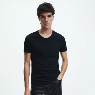 Koszulki męskie - Reserved T-shirt Basic - Czarny - grafika 1