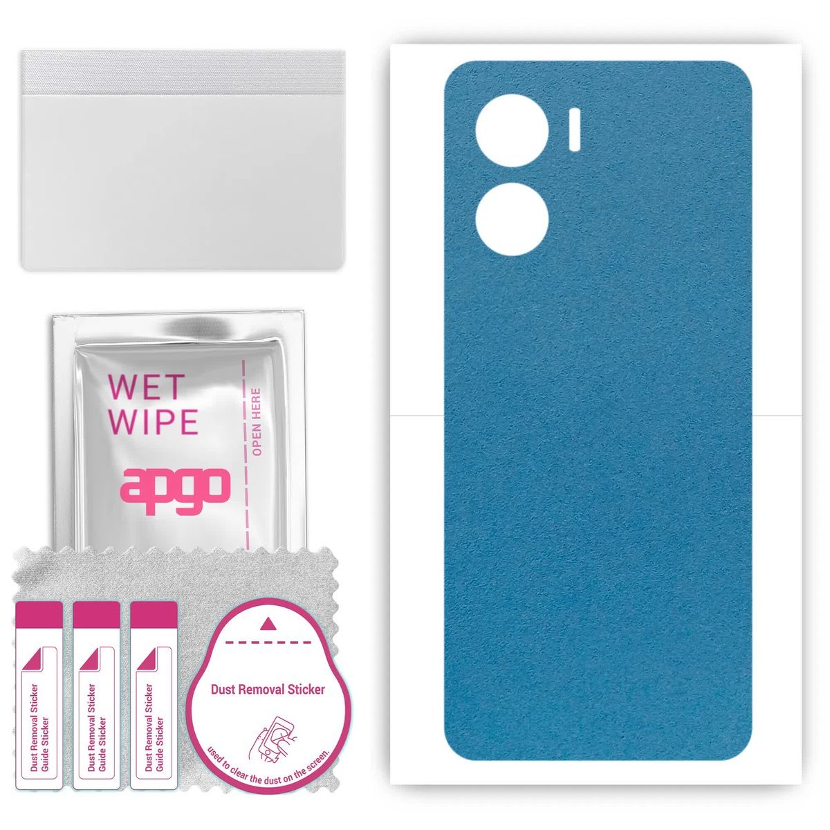 Folia naklejka skórka strukturalna na TYŁ Zamsz do Vivo Y56 5G - Zamsz Niebieski - apgo SKINS