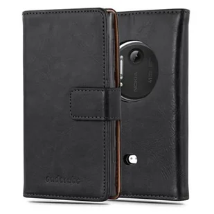 Luxury cador Abo Book Style etui do Nokia Lumia 1020 Case Cover pokrowiec ochronny etui z funkcją stojaka i kieszeń na kartę, grafitowo-czarny DE-109467 - Etui i futerały do telefonów - miniaturka - grafika 1