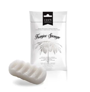 Gąbka z rośliny konjac do mycia twarzy i ciała czarna Konjac Sponge - Tampony - miniaturka - grafika 2