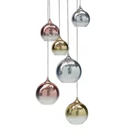 Lampy sufitowe - Lampa wisząca szklana 6-punktowa wielokolorowa TOOMA - miniaturka - grafika 1