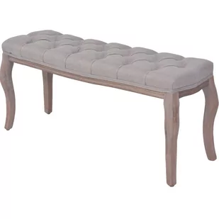 vidaXL Ławka do przedpokoju, drewno lite, 110x38x48 cm, jasnoszara vidaXL - Ławki do przedpokoju - miniaturka - grafika 1