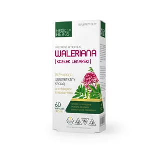 MEDICA HERBS Waleriana (Kozłek Lekarski) 60 Kapsułek - Suplementy naturalne - miniaturka - grafika 1