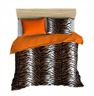 Pościel - pościel z polaru 200x200 + 2 poszewki P 308-4 DUO tygrys / orange - miniaturka - grafika 1