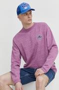 Bluzy męskie - Quiksilver bluza bawełniana męska kolor różowy wzorzysta - miniaturka - grafika 1