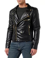 Kurtki męskie - Gianni Kavanagh Męska kurtka Black Opulence Biker, czarny, M - miniaturka - grafika 1