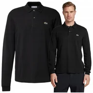 Koszulki męskie - czarna koszulka meska regular elegancki longsleeve lacoste PREMIUM czarna koszulka meska regular elegancki longsleeve lacoste PREMIUM r.S - miniaturka - grafika 1