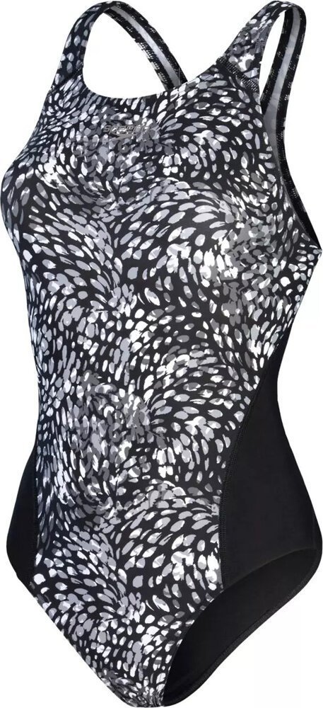 Speedo Damski strój kąpielowy Speedo ALOV DIGI RB 1PC AF black/usa charcoal/shark grey/white rozmiar 34