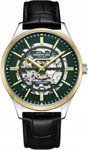 Zegarek Zegarek męski KENNETH COLE KCWGE2220402 zielony klasyczny skeleton - Zegarki męskie - miniaturka - grafika 1