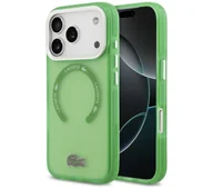 Etui i futerały do telefonów - Lacoste Shockproof Transparent Frosted MagSafe do iPhone 17 Pro zielony - miniaturka - grafika 1