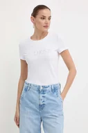 Koszulki sportowe damskie - Guess t-shirt damski kolor biały W4GI14 J1314 - miniaturka - grafika 1