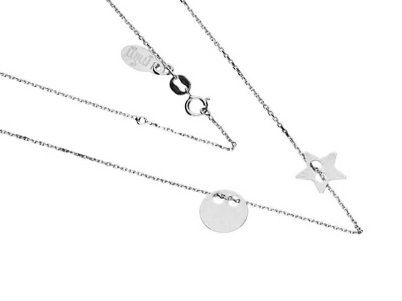 Srebrny naszyjnik 925 celebrytka kółeczko i gwiazdka na prezent