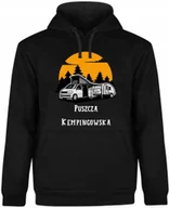 Bluzy męskie - BLUZA MĘSKA Z KAPTUREM KAMPER CAMPING TURYSTA ŚMIESZNA CZARNA R-XL A9 - miniaturka - grafika 1